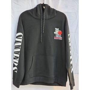RGSTR Saints & Sinners Black Graphic Hoodie Mens Large Teddy Bear Streetwear